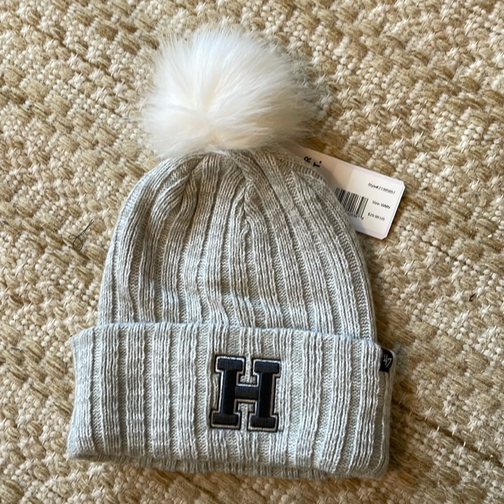 Harvard branded Pom Pom hat